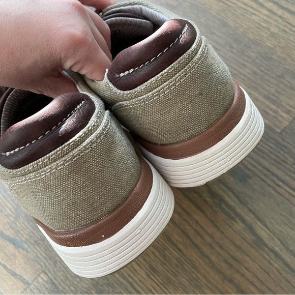 CLARKS UNSTRUCTED UN ADOBE FORM Lace Sand Textile Mens shoes size 9 - Picture 9 of 11